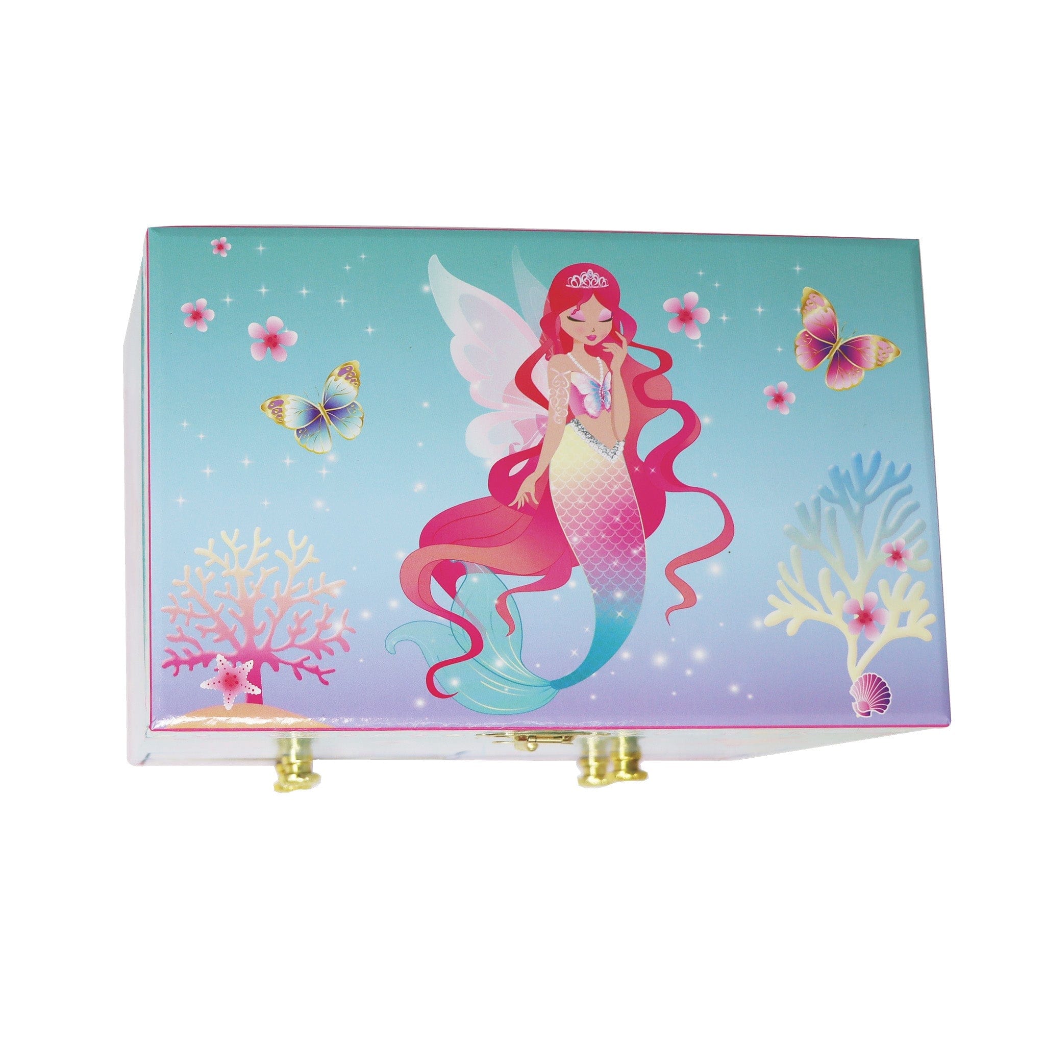 Pink Poppy Pink Poppy Shimmering Mermaid Medium Musical Jewelry Box - Little Miss Muffin Children & Home