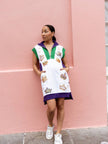 Mardi Gras White Adult Crowns Tennis Dress