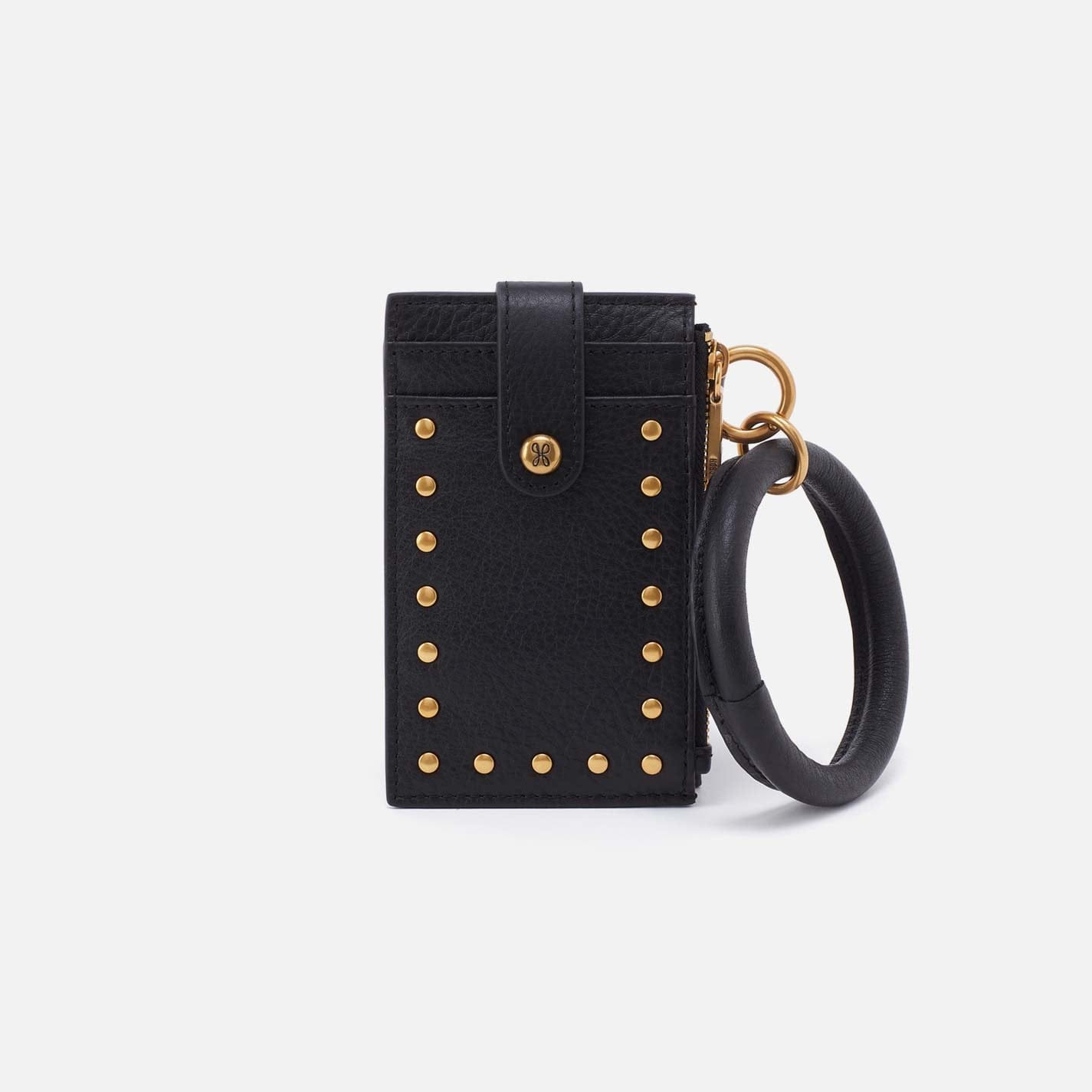 Hobo Ring Credit Card Wristlet in Pebbled Leather - Black - Little Miss Muffin Children & Home