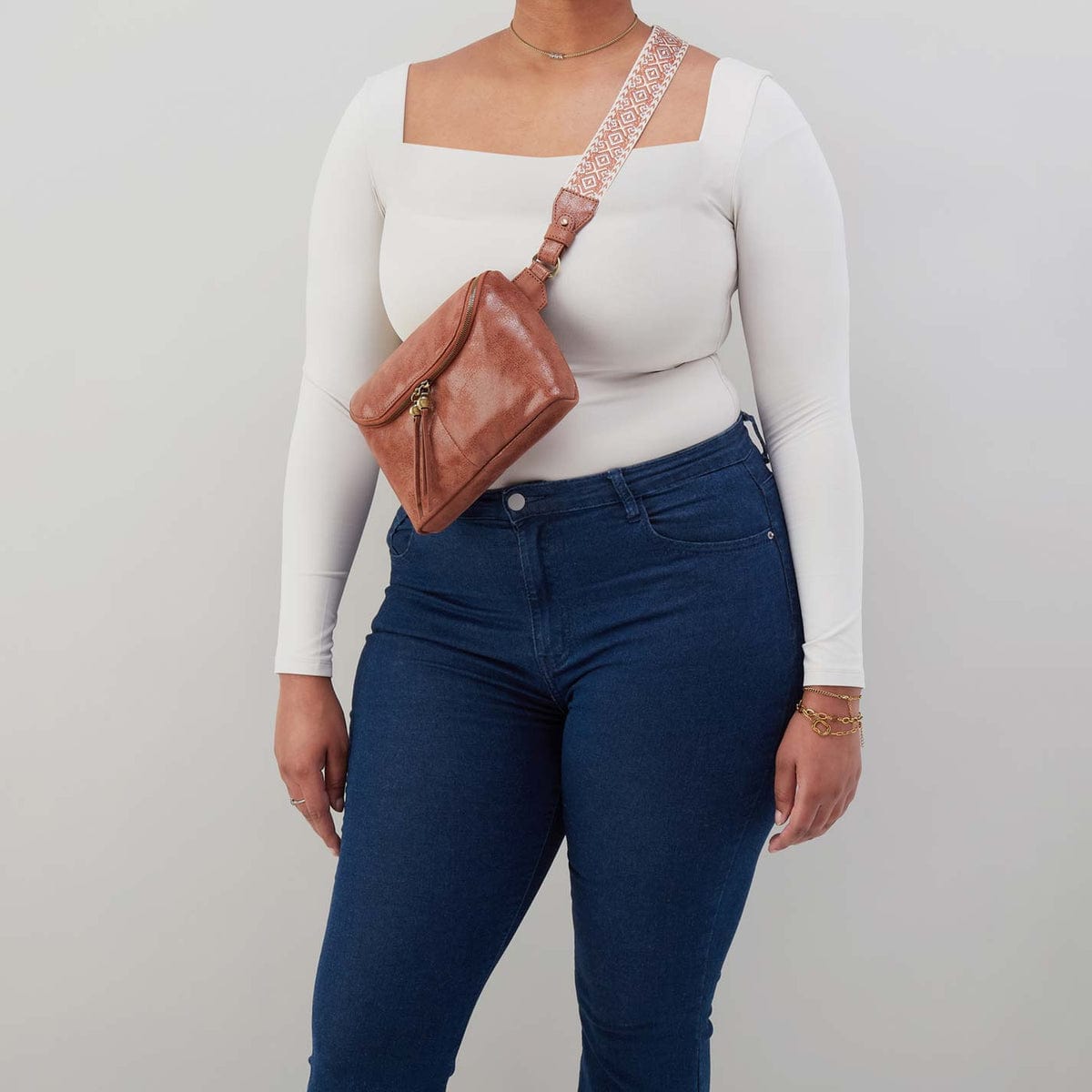 Hobo Fern Large Belt Bag in Buffed Leather - Burnished Saddle - Little Miss Muffin Children & Home