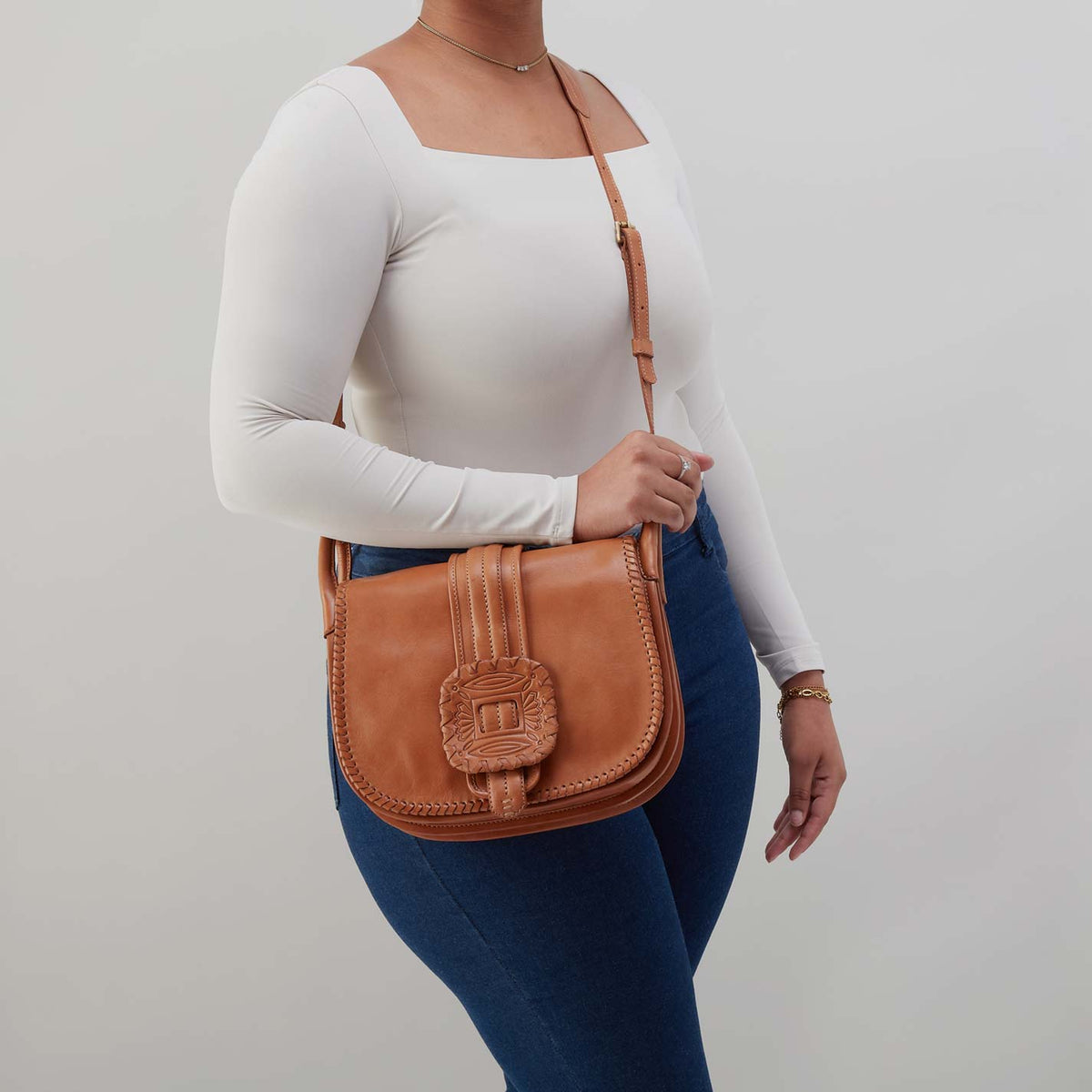 Hobo Kiva Large Crossbody in Washed Leather, Harvest Wheat - Little Miss Muffin Children & Home