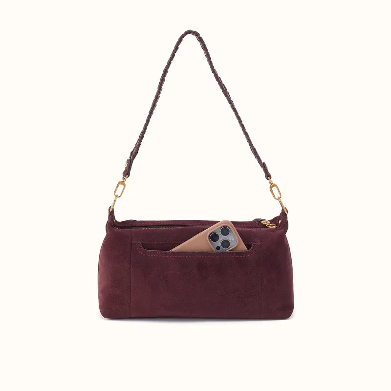 Hobo Hobo Darcy Shoulder Bag in Suede Leather - Dark Cherry - Little Miss Muffin Children & Home