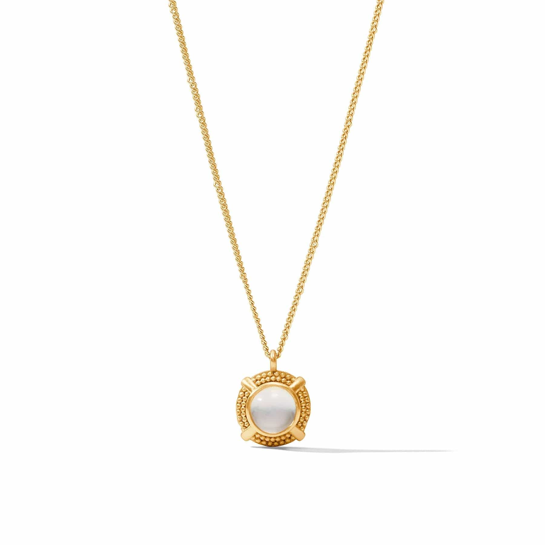 Julie Vos Julie Vos Cabochon Solitaire Necklace, Iridescent Clear Crystal - Little Miss Muffin Children & Home