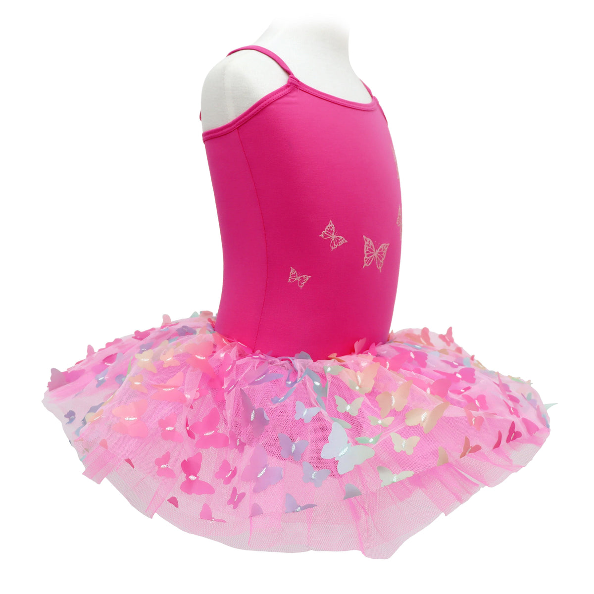 Rainbow Butterfly Tutu in Hot Pink
