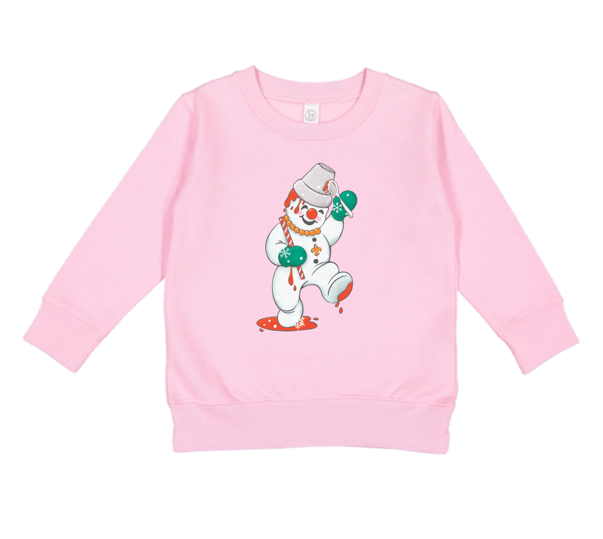 Whereable Art Whereable Art Mr Jingle Snoball Toddler Sweatshirt in Light Pink - Little Miss Muffin Children & Home