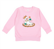 Whereable Art Whereable Art Mr Jingle King Cake Toddler Sweatshirt in Light Pink - Little Miss Muffin Children & Home
