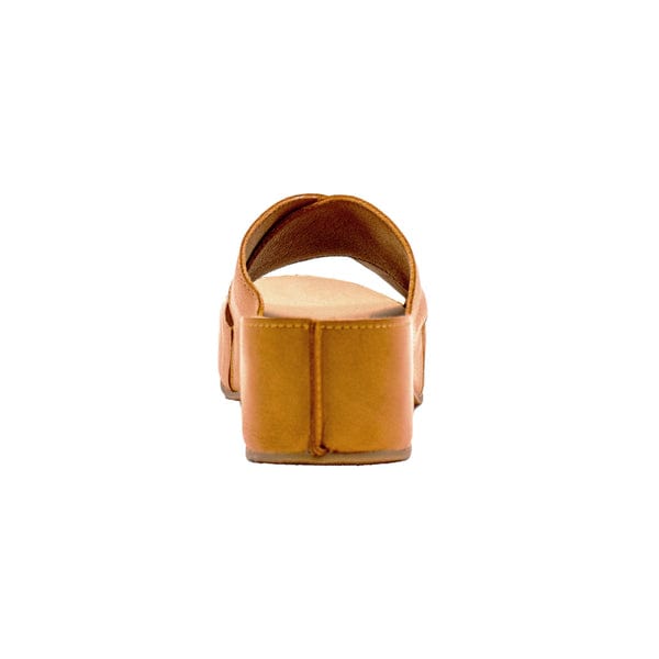 Volatile Volatile Edith Faux Leather Criss-Cross Slide Sandal in Tan - Little Miss Muffin Children & Home