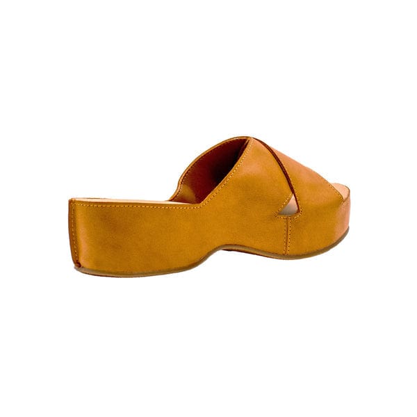 Volatile Volatile Edith Faux Leather Criss-Cross Slide Sandal in Tan - Little Miss Muffin Children & Home