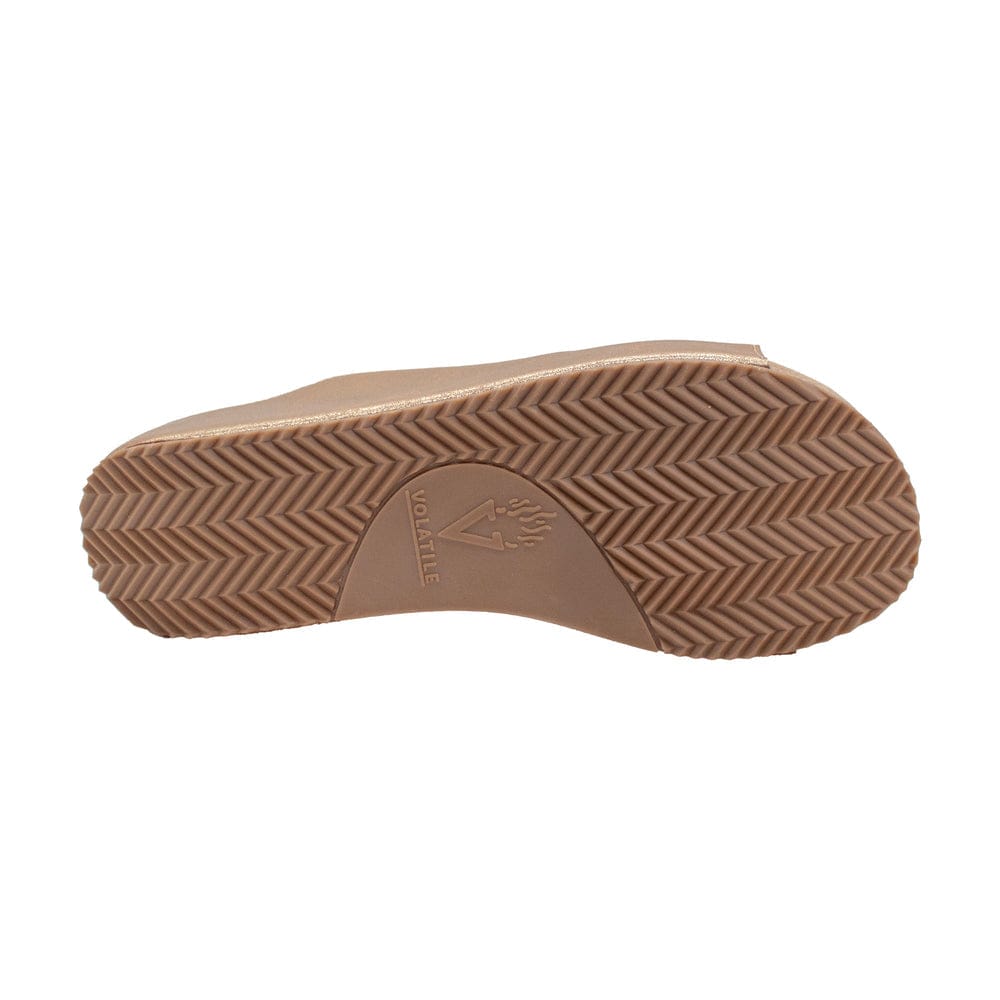 Volatile Wren Gold Faux Leather Cork Platform Sandal - Little Miss Muffin Children & Home