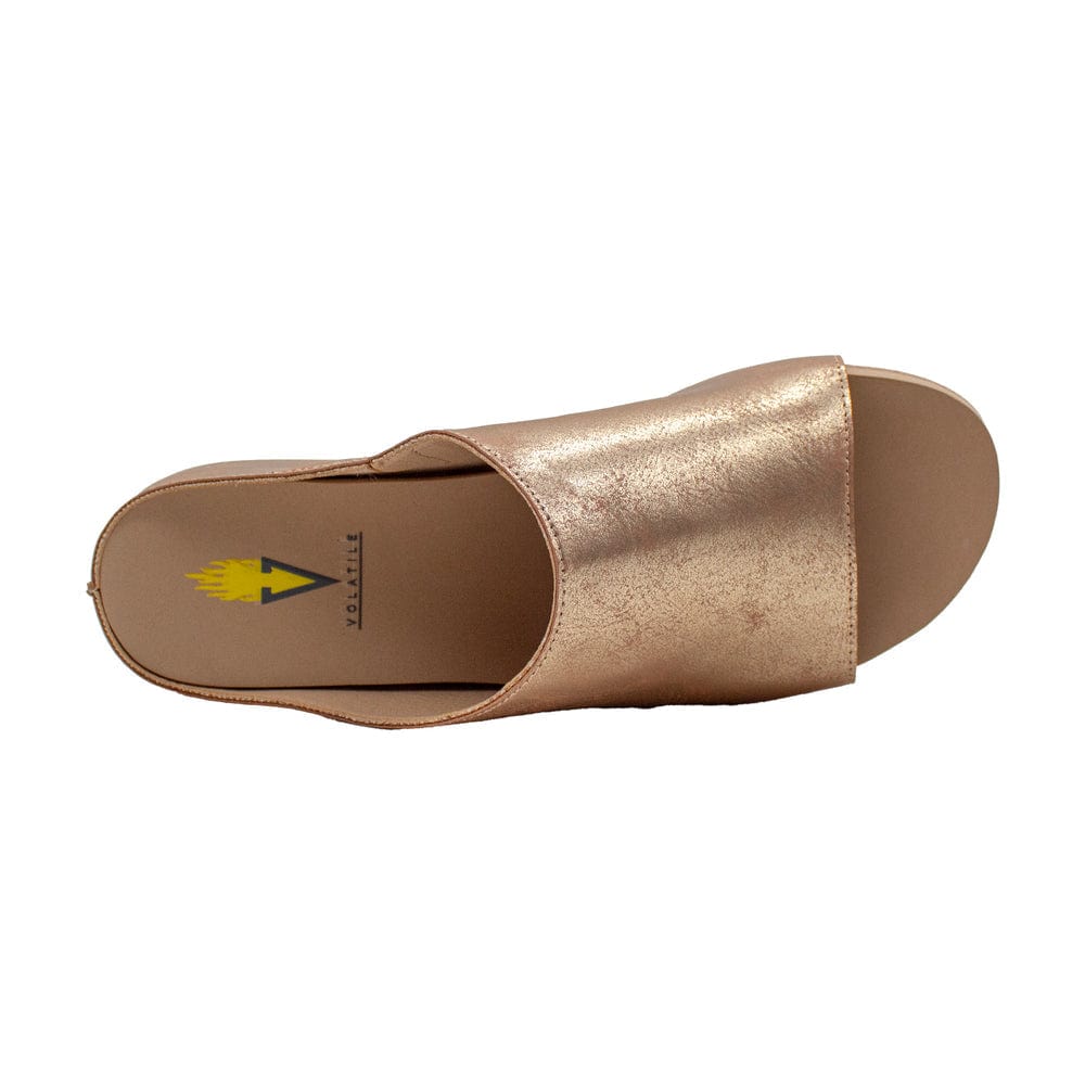 Volatile Wren Gold Faux Leather Cork Platform Sandal - Little Miss Muffin Children & Home