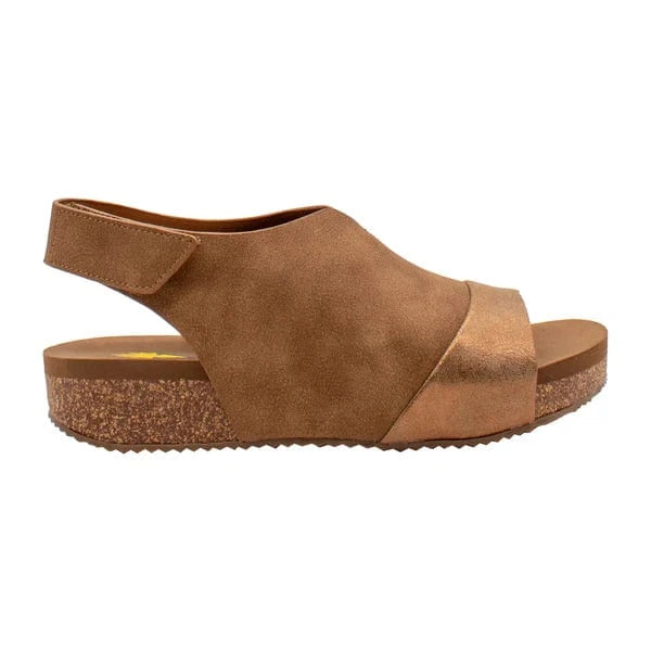volatile cognac slip on shoe