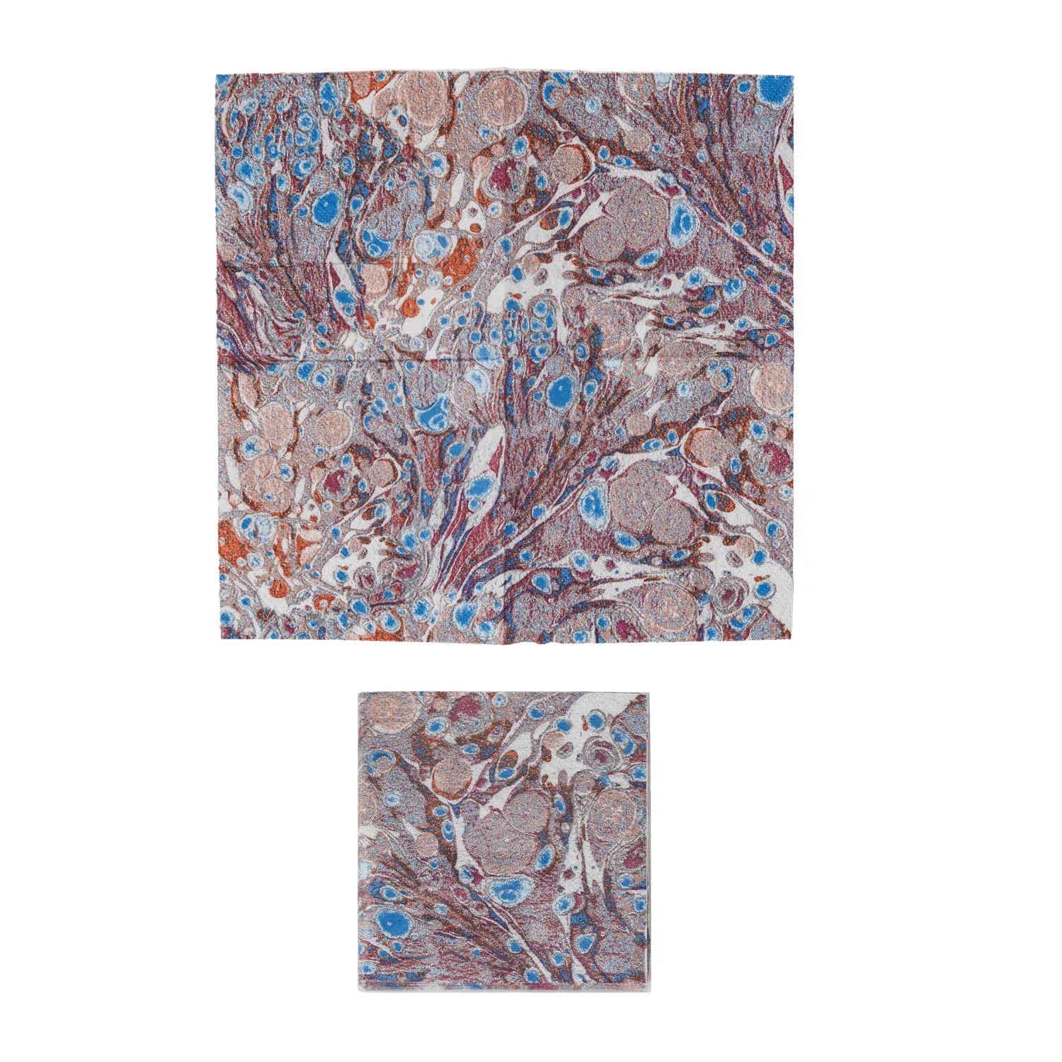 Paper Cocktail Napkins with Marbled Design