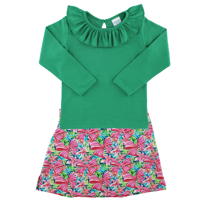 Bailey Boys Bailey Boys Long Sleeve Ruffled Tee -Kelly - Little Miss Muffin Children & Home