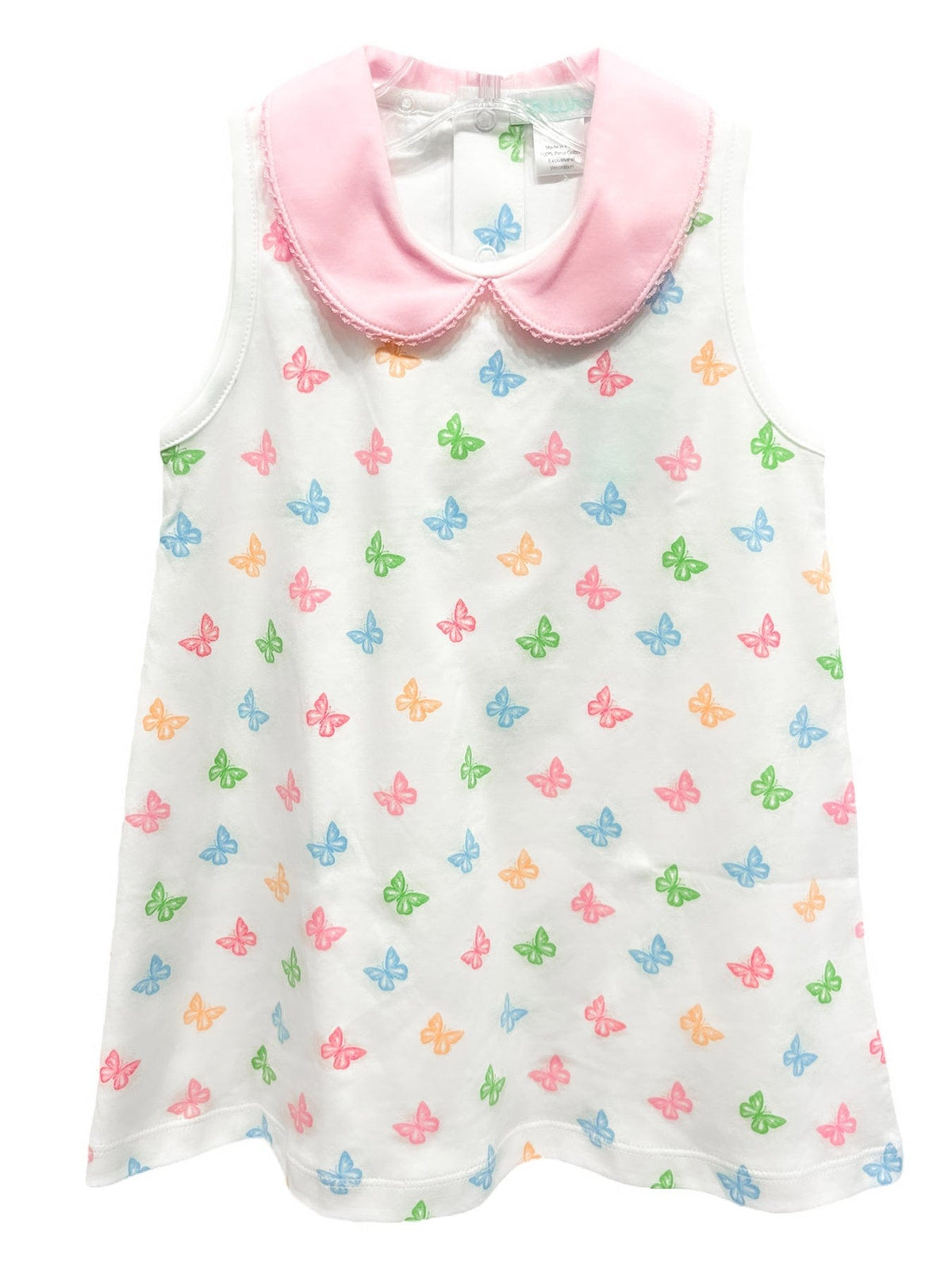 Lulu Bebe Lulu Bebe Butterfly Print Reese Sleeveless Dress with Peter Pan Collar - Little Miss Muffin Children & Home
