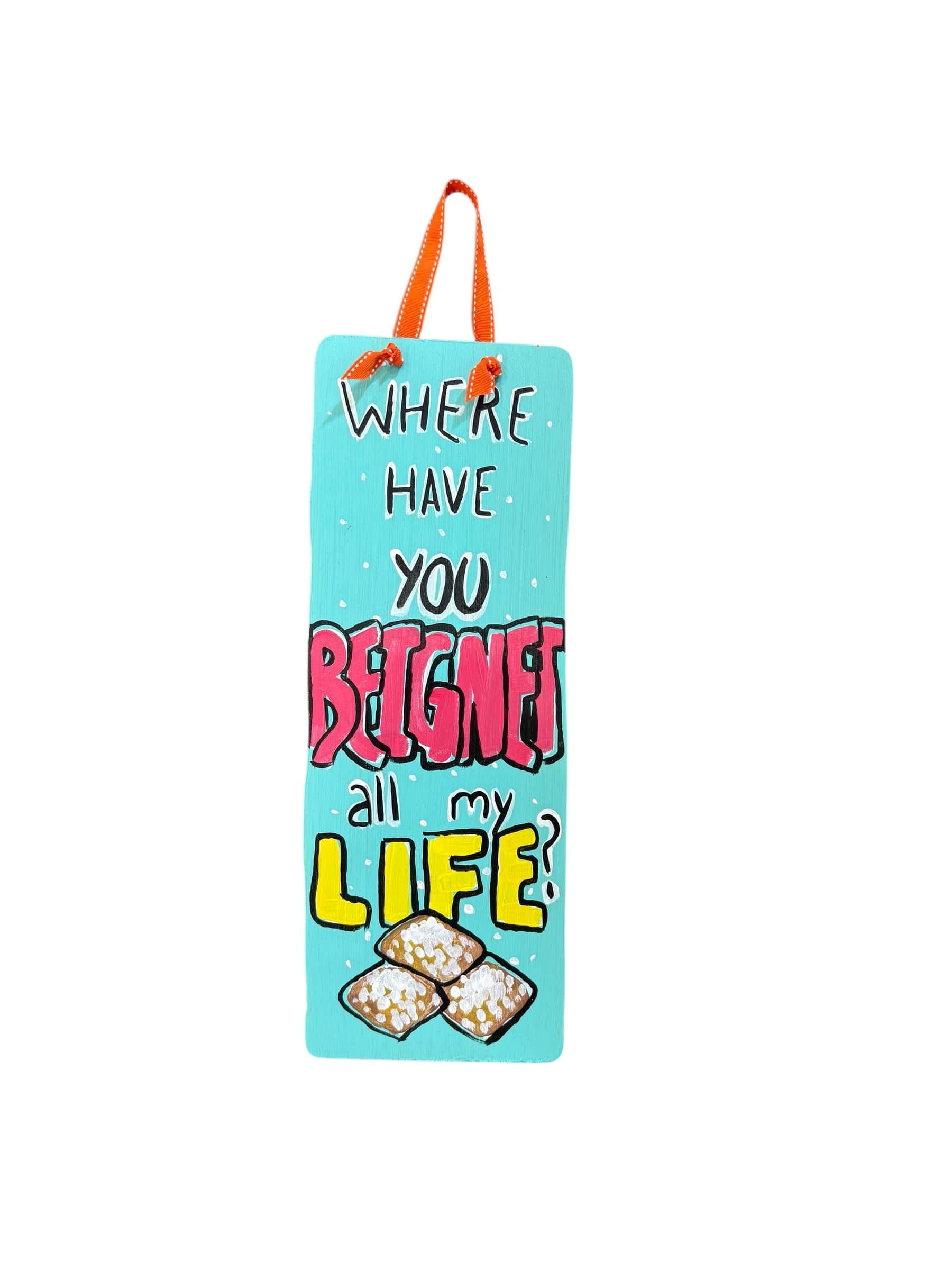 Michelle's Art Box 6"x16" Wood Sign, Beignet - Little Miss Muffin Children & Home