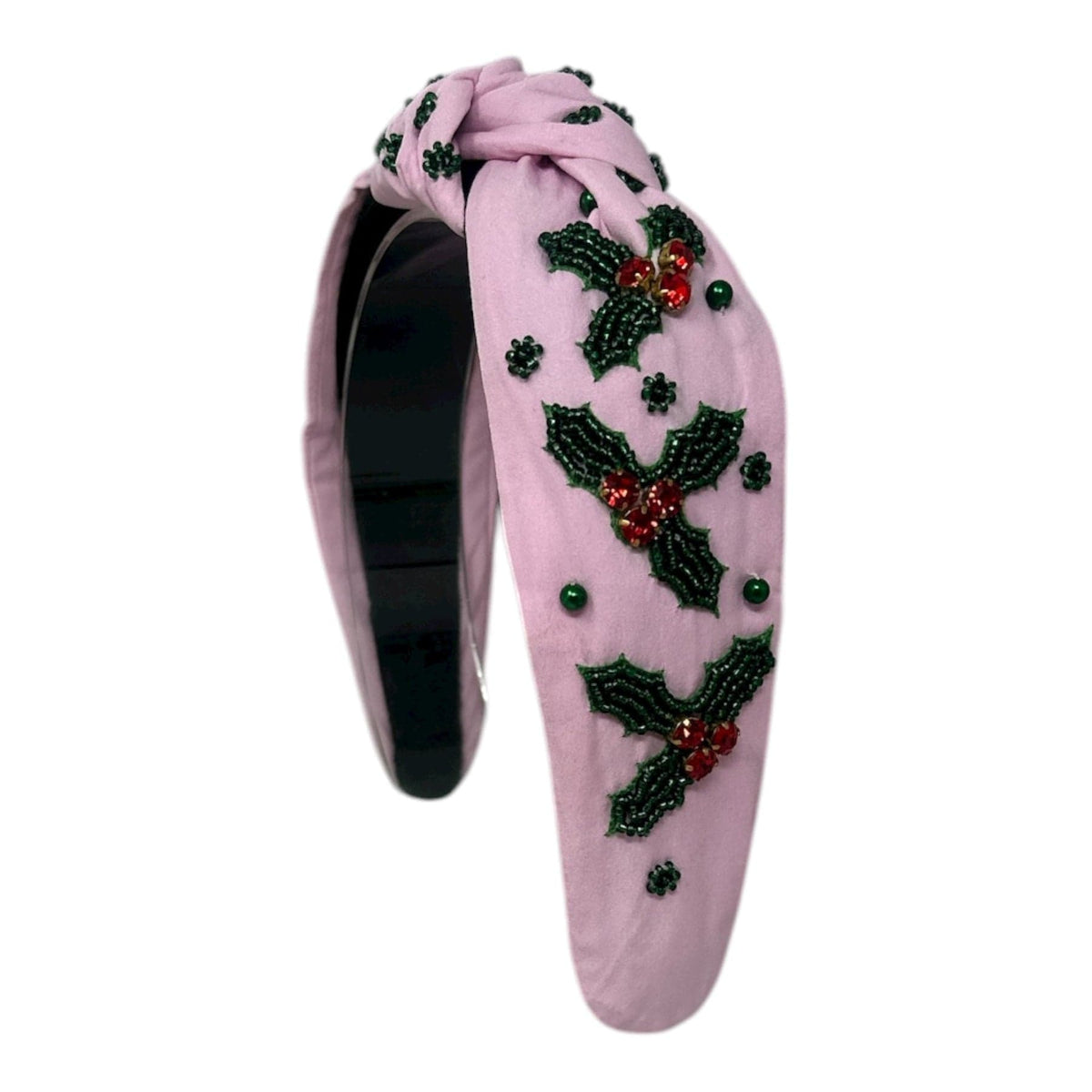 Golden Lily Pink Holly Christmas Knot Headband - Little Miss Muffin Children & Home