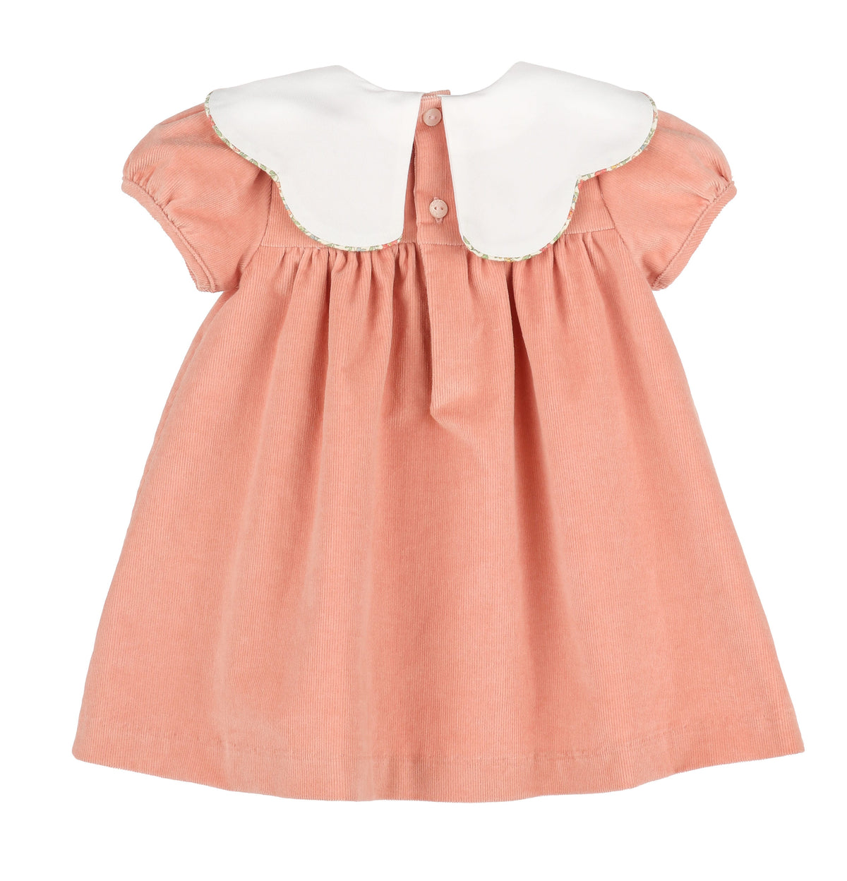Pink Vintage Cords Scallop Dress