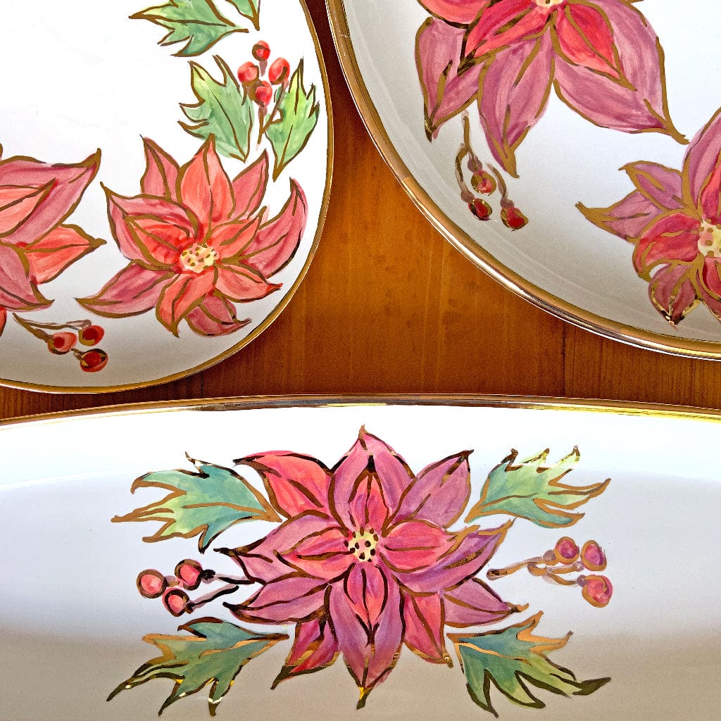 Magnolia Creative Co Magnolia Creative Poinsettia Oval Platter - Little Miss Muffin Children & Home