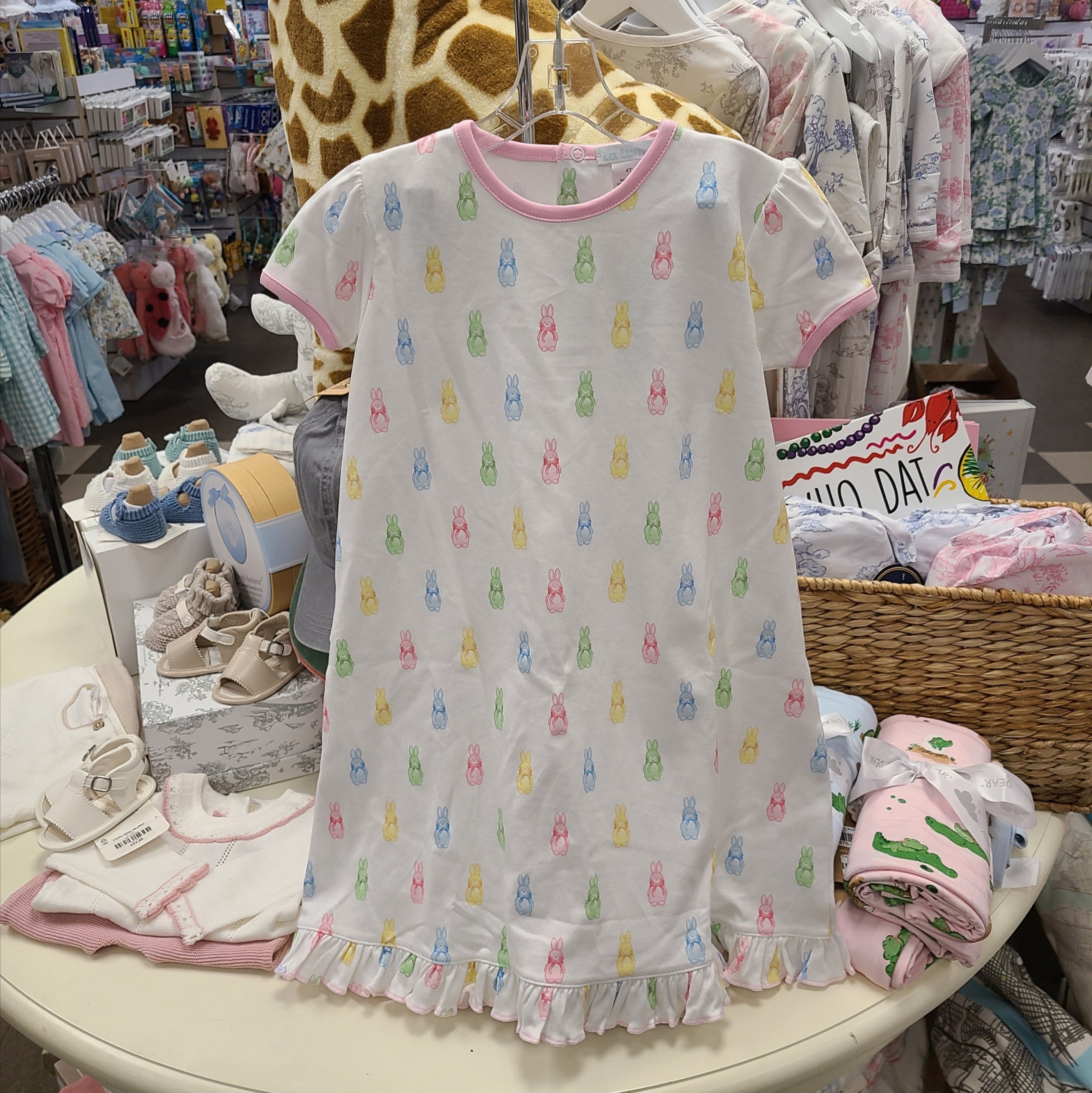 Lulu Bebe Lulu Bebe Bunny Pima Nightgown - Little Miss Muffin Children & Home