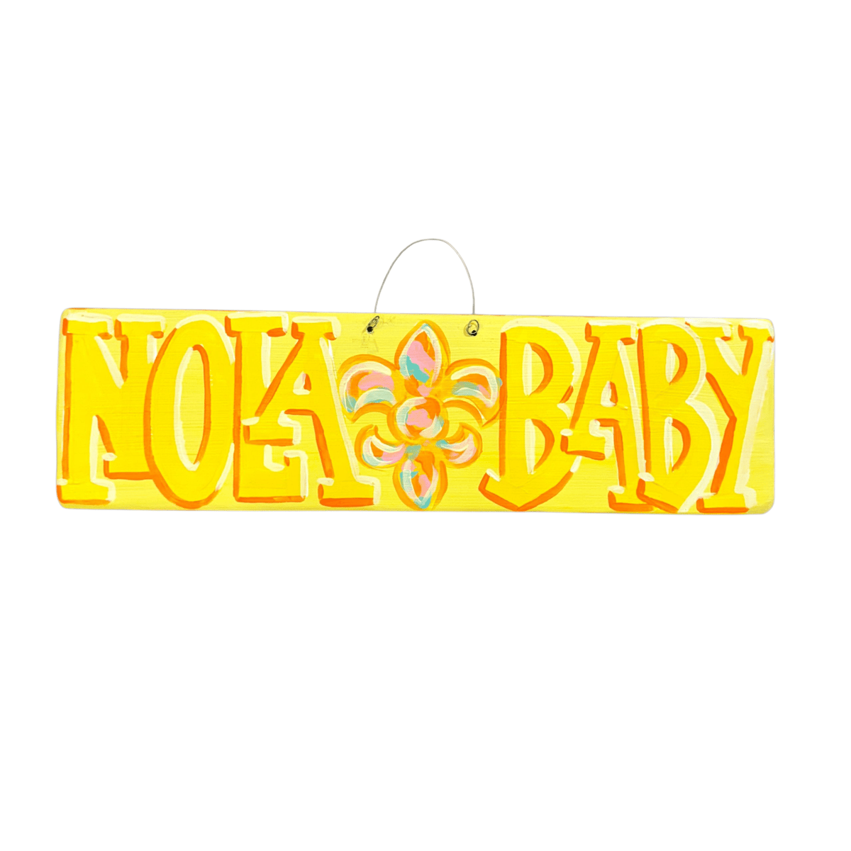 Michelle's Art Box 5.5"x20" Wood Sign, NOLA Baby - Little Miss Muffin Children & Home