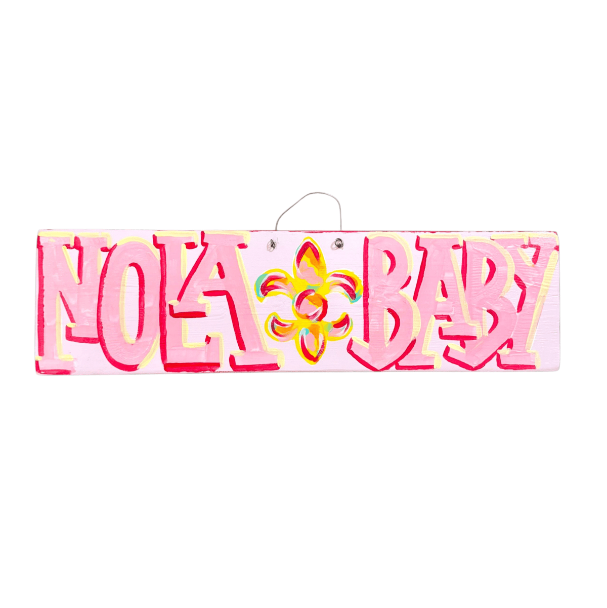 Michelle's Art Box 5.5"x20" Wood Sign, NOLA Baby - Little Miss Muffin Children & Home