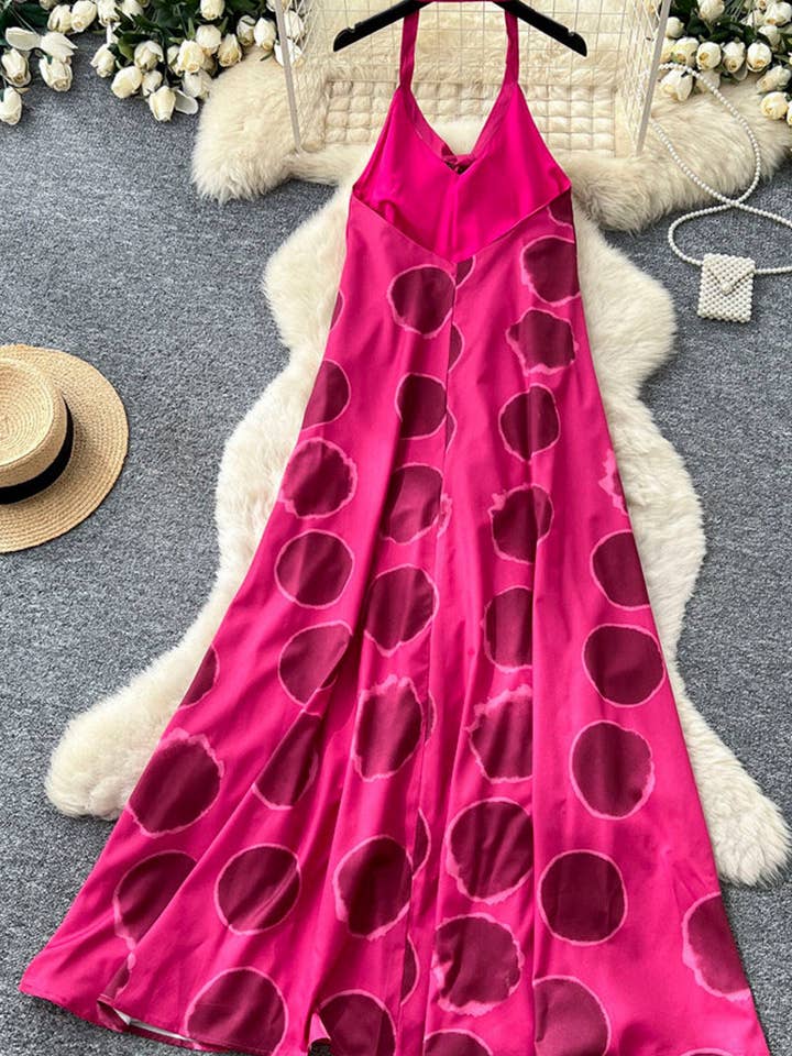 Polka Dot Halter Dress