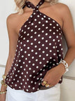 Polka Dot Halter Neck Top