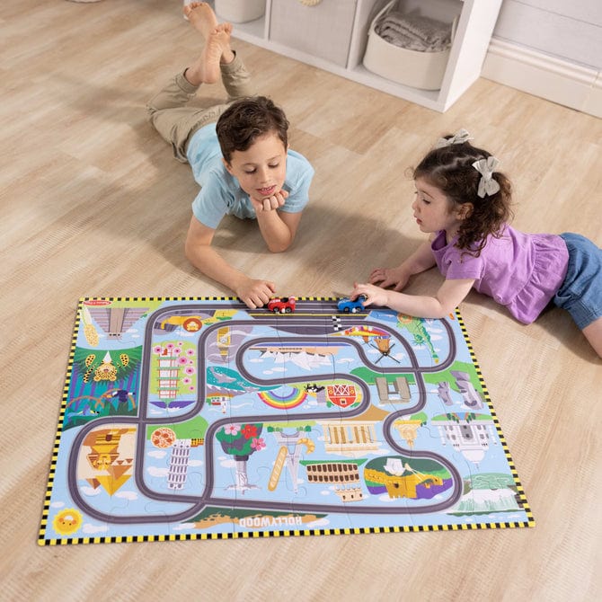 Melissa & Doug Melissa & Doug Race Around the World Tracks Floor Puzzle - Little Miss Muffin Children & Home