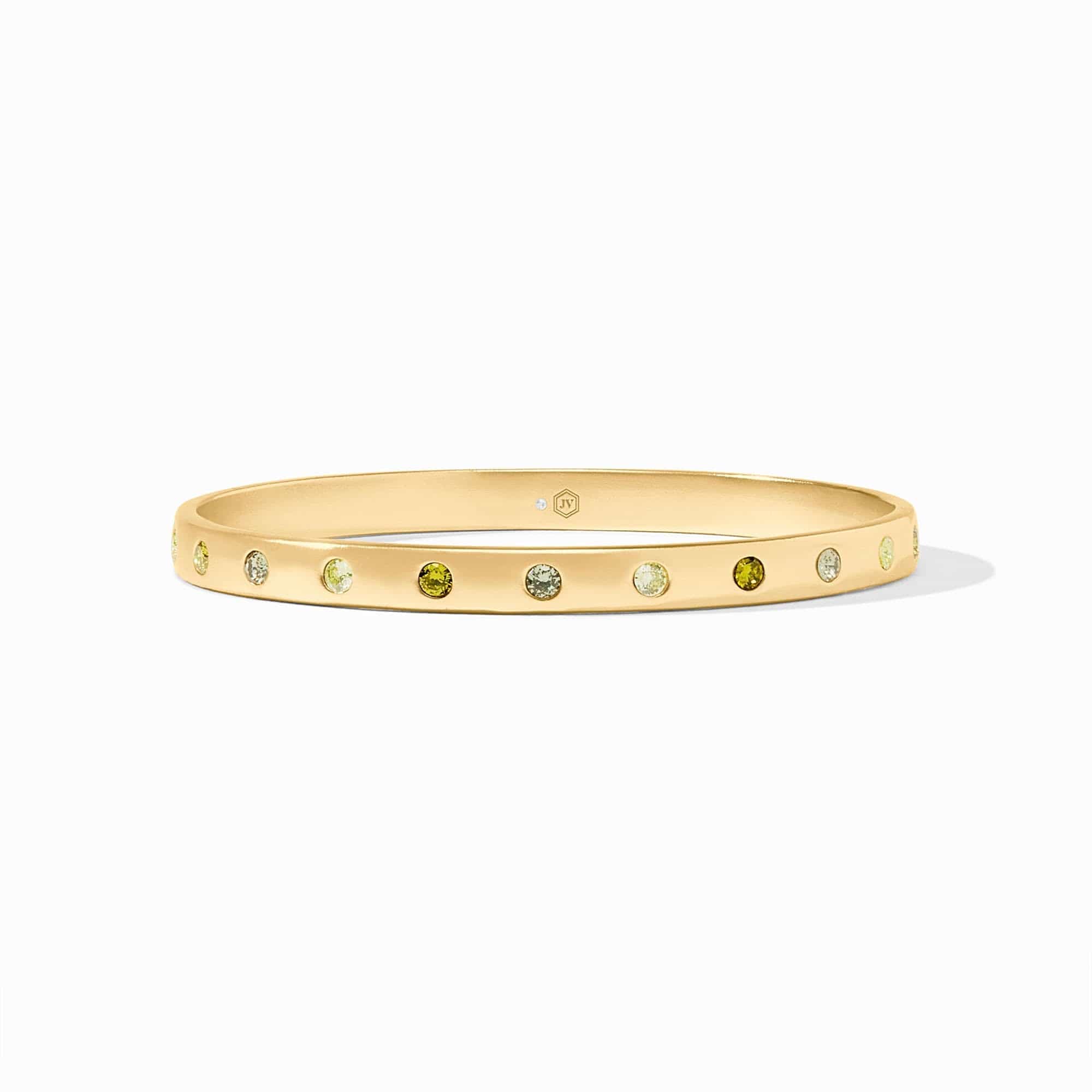 Gold bracelet with embedded stones 