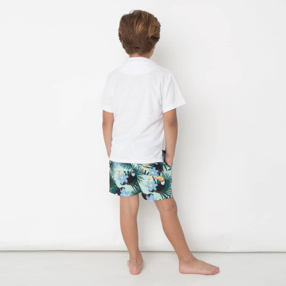 Shade Critters Shade Critters Boys Terry Polo - White - Little Miss Muffin Children & Home