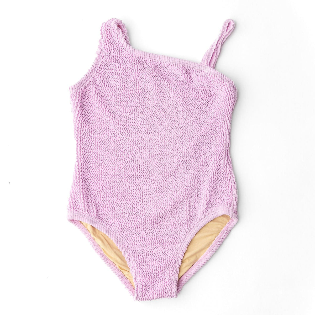 Shade Critters Shade Critters Girls One Shoulder One Piece Swimsuit - Lavender Crinkle - Little Miss Muffin Children & Home