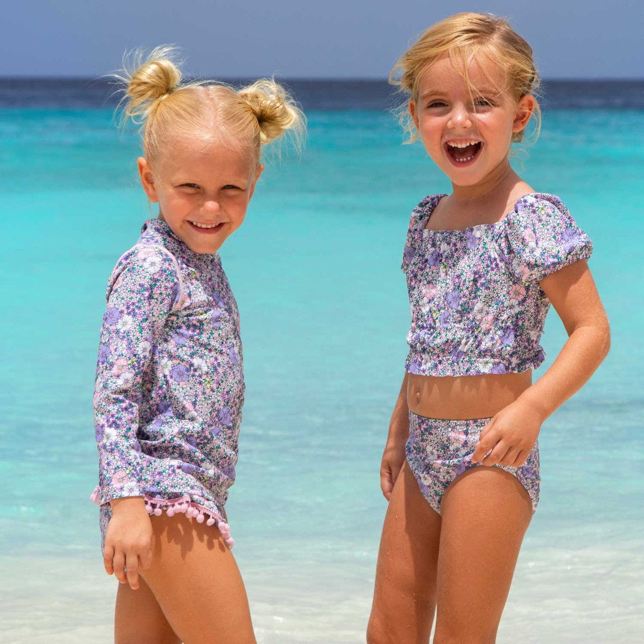 Shade Critters Shade Critters Rashguard Set - Flower Power Purple - Little Miss Muffin Children & Home