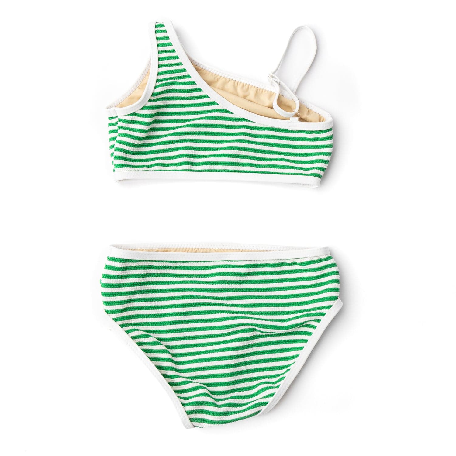 Shade Critters Shade Critters Girls Ribbed One Shoulder Two Piece - Green Stripe - Little Miss Muffin Children & Home