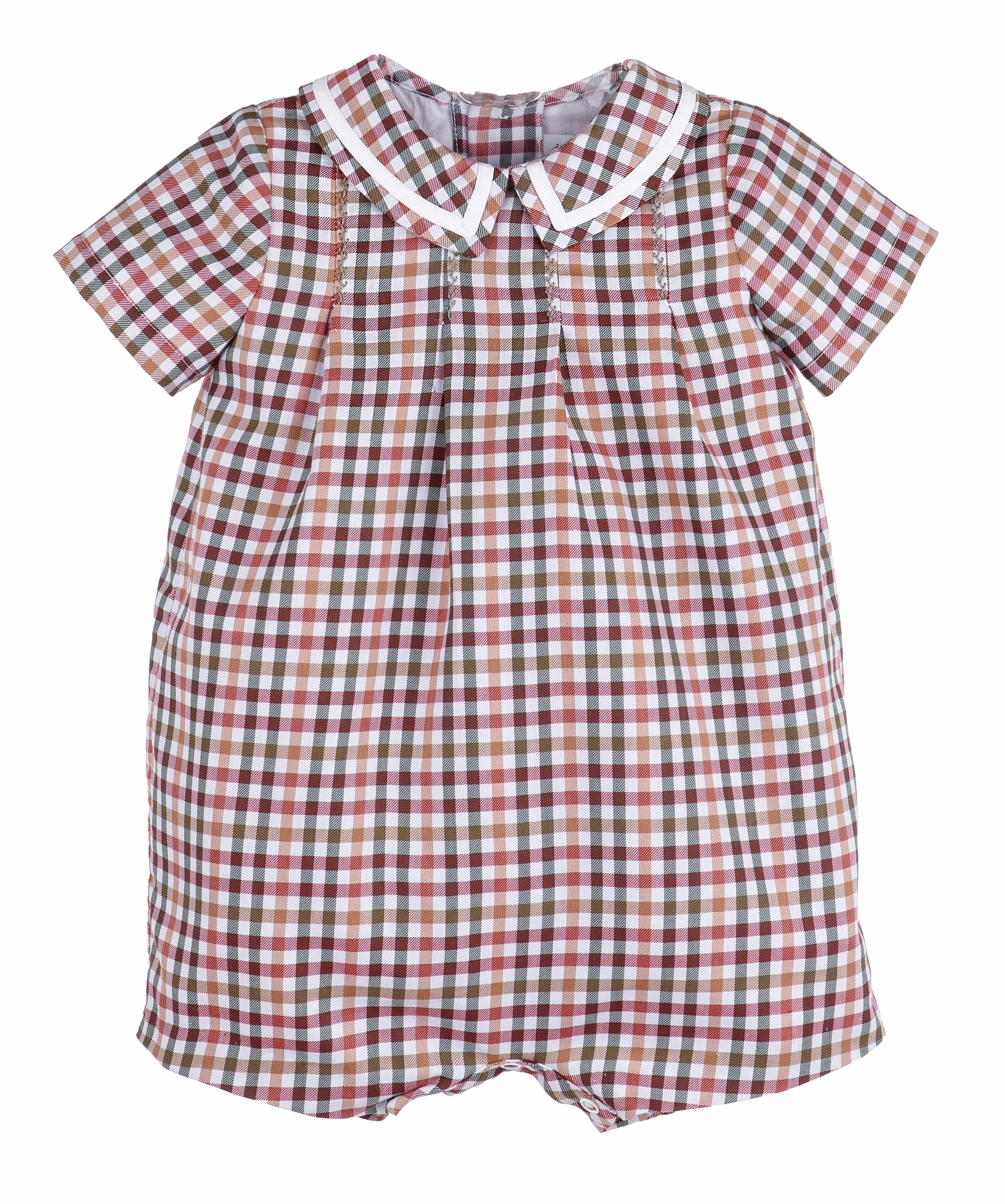Cider Checks Print Boy Bubble