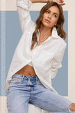 La Miel La Miel Button Down Poplin Shirt in Cotton - Little Miss Muffin Children & Home