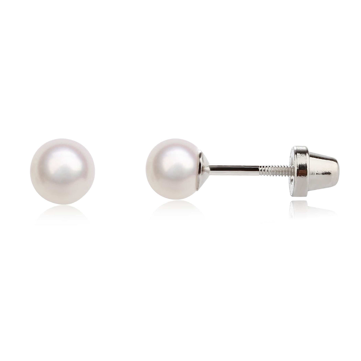 Cherished Moments Cherished Moments Sterling Silver Child's White Freshwater Pearl Earrings - Little Miss Muffin Children & Home
