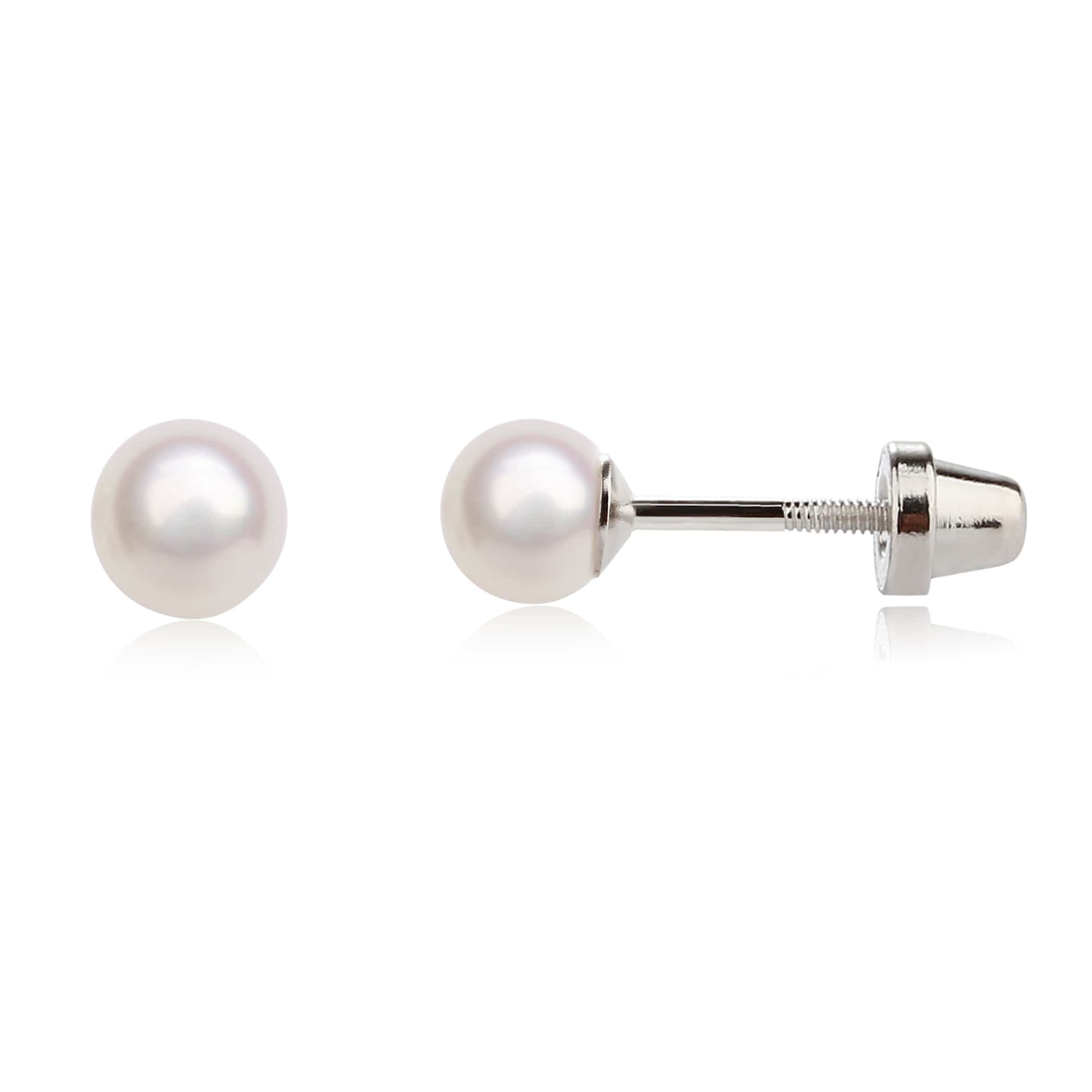 Cherished Moments Cherished Moments Sterling Silver Child's White Freshwater Pearl Earrings - Little Miss Muffin Children & Home