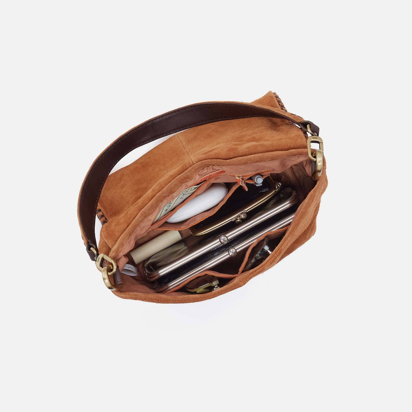Hobo Harley Convertible Shoulder in Suede Leather, Oak Barrel - Little Miss Muffin Children & Home