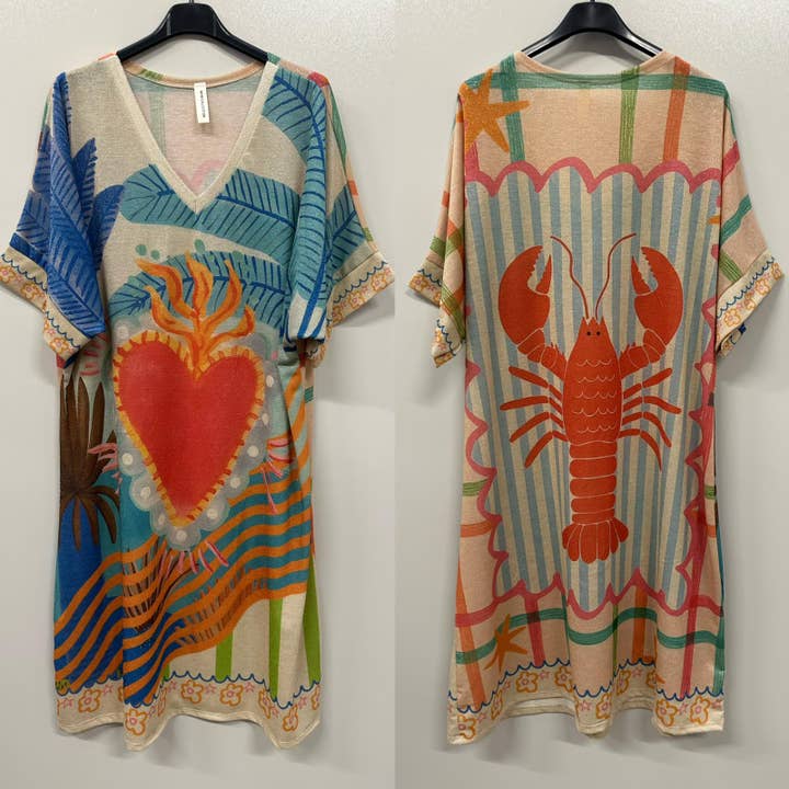 Sacred Heart Lobster Lurex Dress