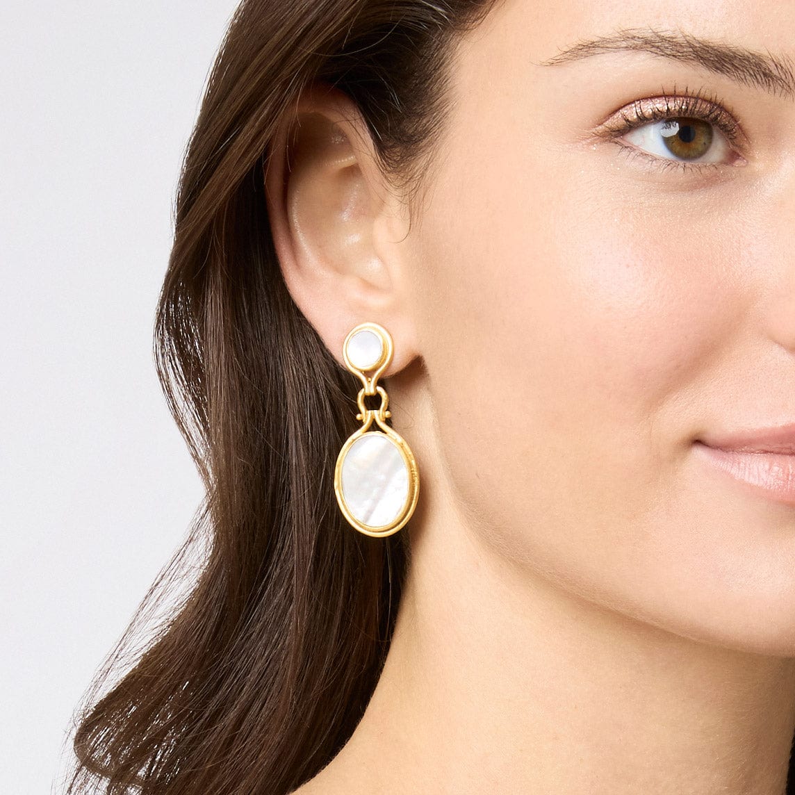 Julie Vos Julie Vos Saratoga Statement Earring with Mother of Pearl - Little Miss Muffin Children & Home