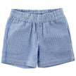 Seaside Pull-On Shorts in Blue Seersucker