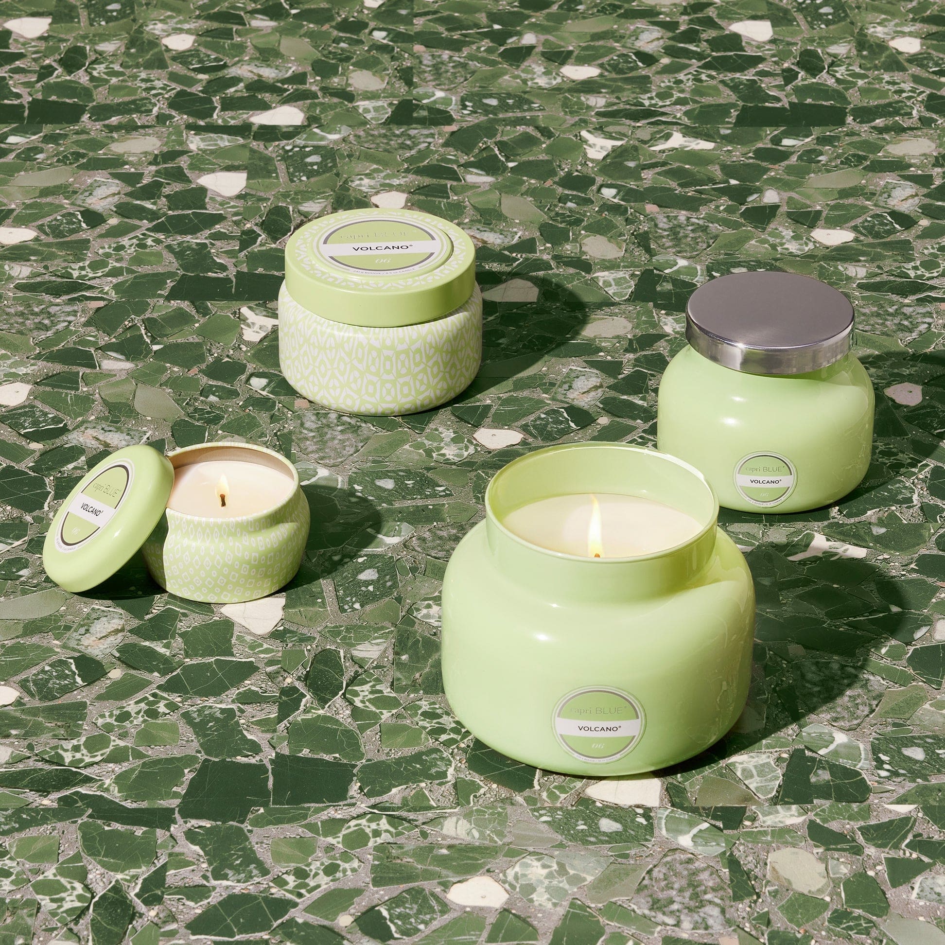 Capri Blue Capri Blue Volcano Iced Matcha Jar Candles, Available in 2 Sizes - Little Miss Muffin Children & Home