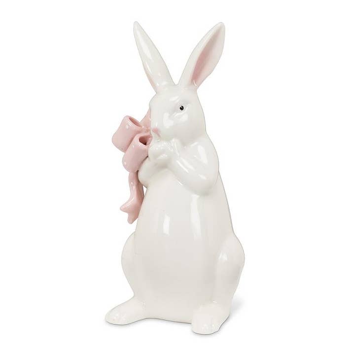 Standing Bunny with Pink Bow