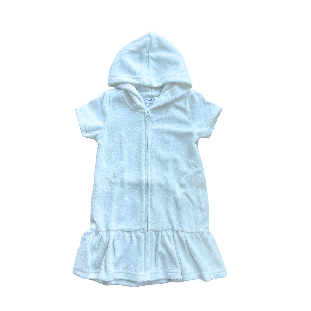Terry Beach Cover Up girls white 