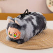 Tie-Dye Labubu Plush Lanyard Pencil Case black