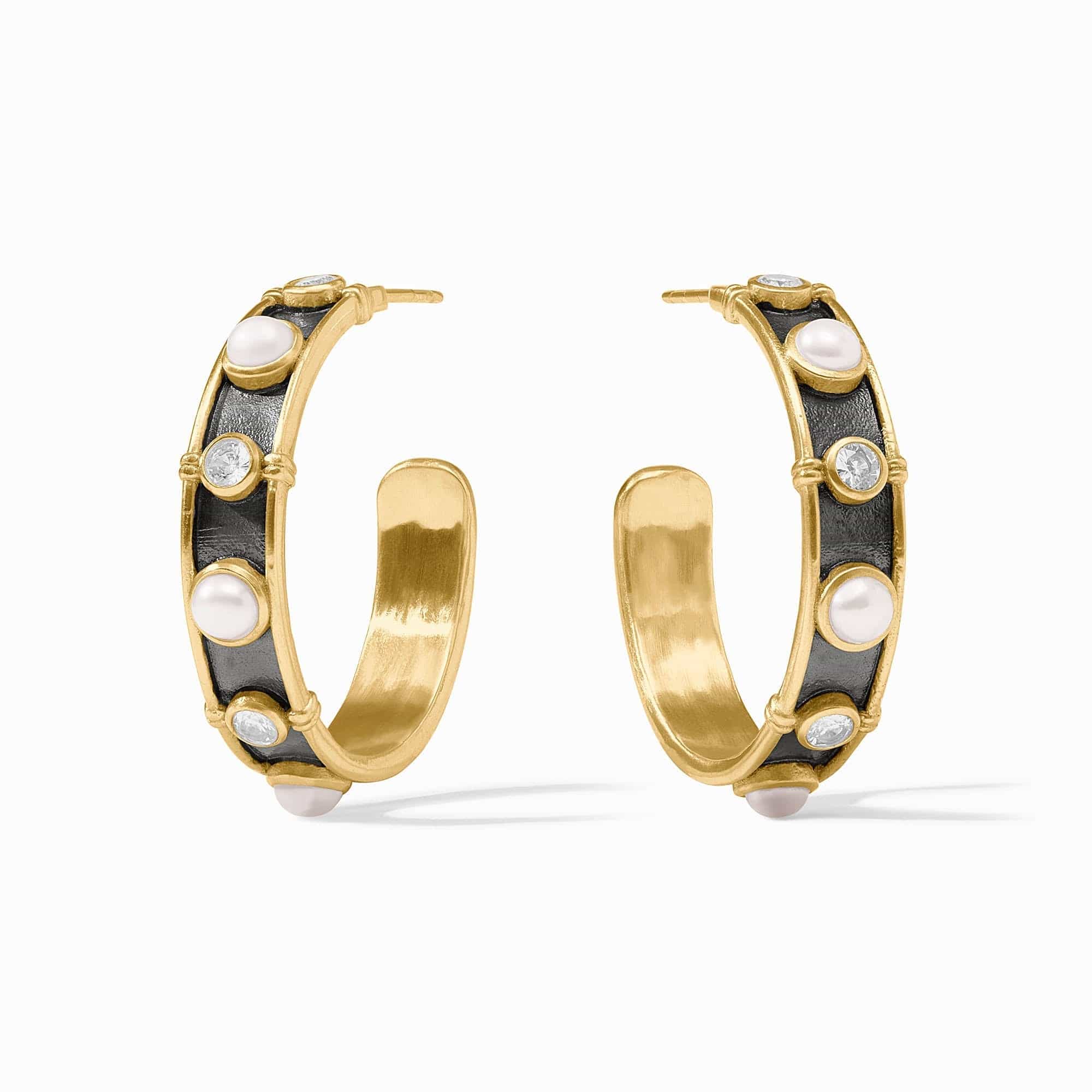 Medium Pearl Tribeca Hoop