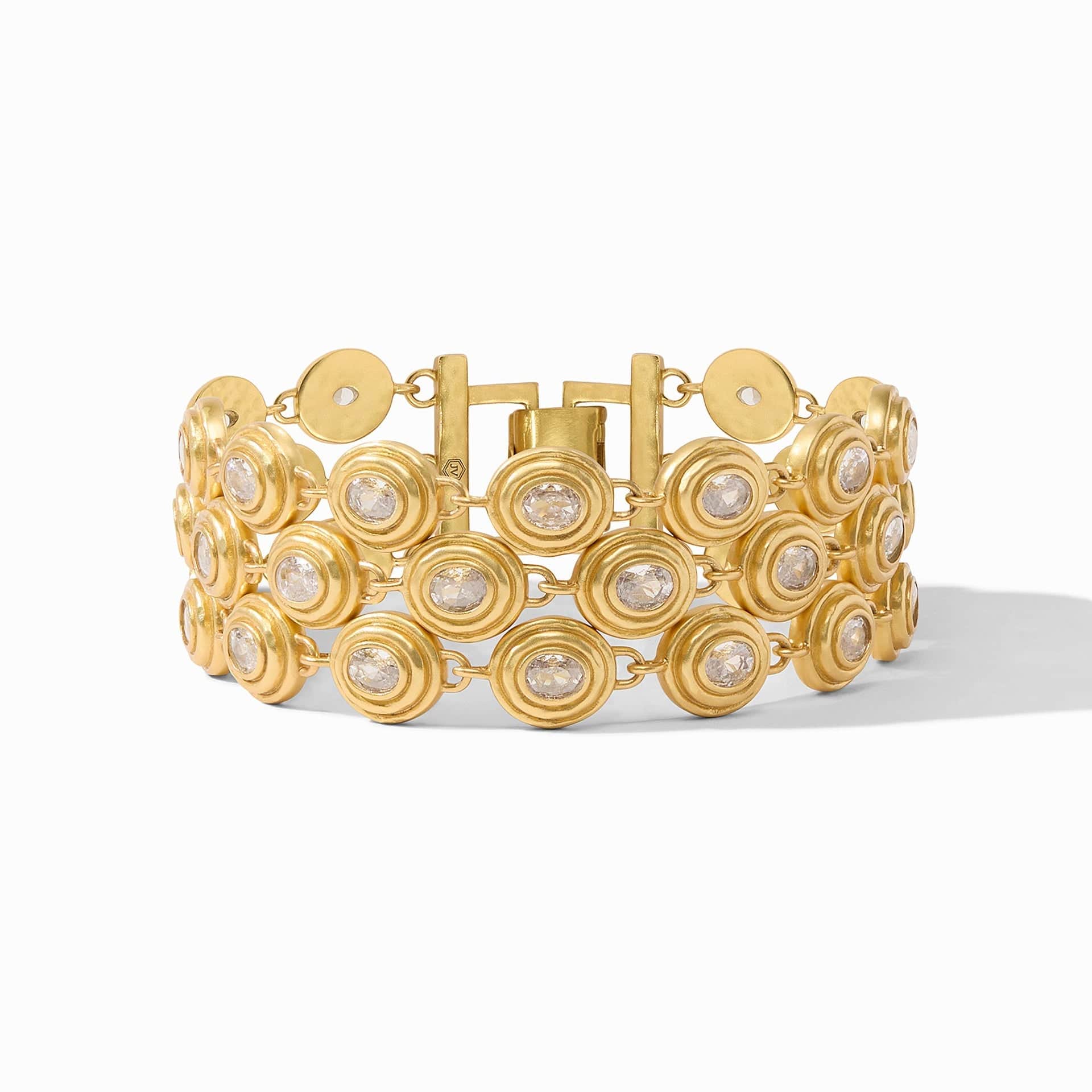 Julie Vos Julie Vos Tudor Triple Row Tennis Bracelet with Cubic Zirconia Stones - Little Miss Muffin Children & Home