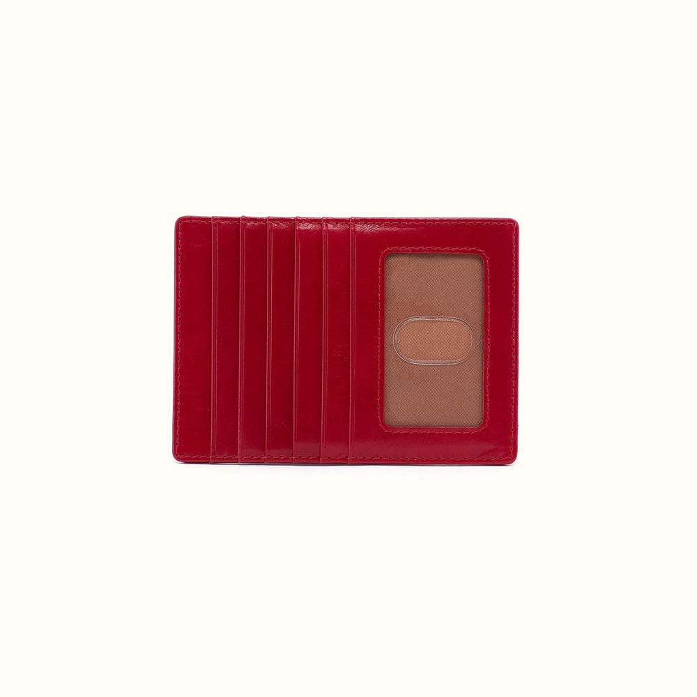 Hobo Euro Slide Card Case Polished Leather - True Red - Little Miss Muffin Children & Home