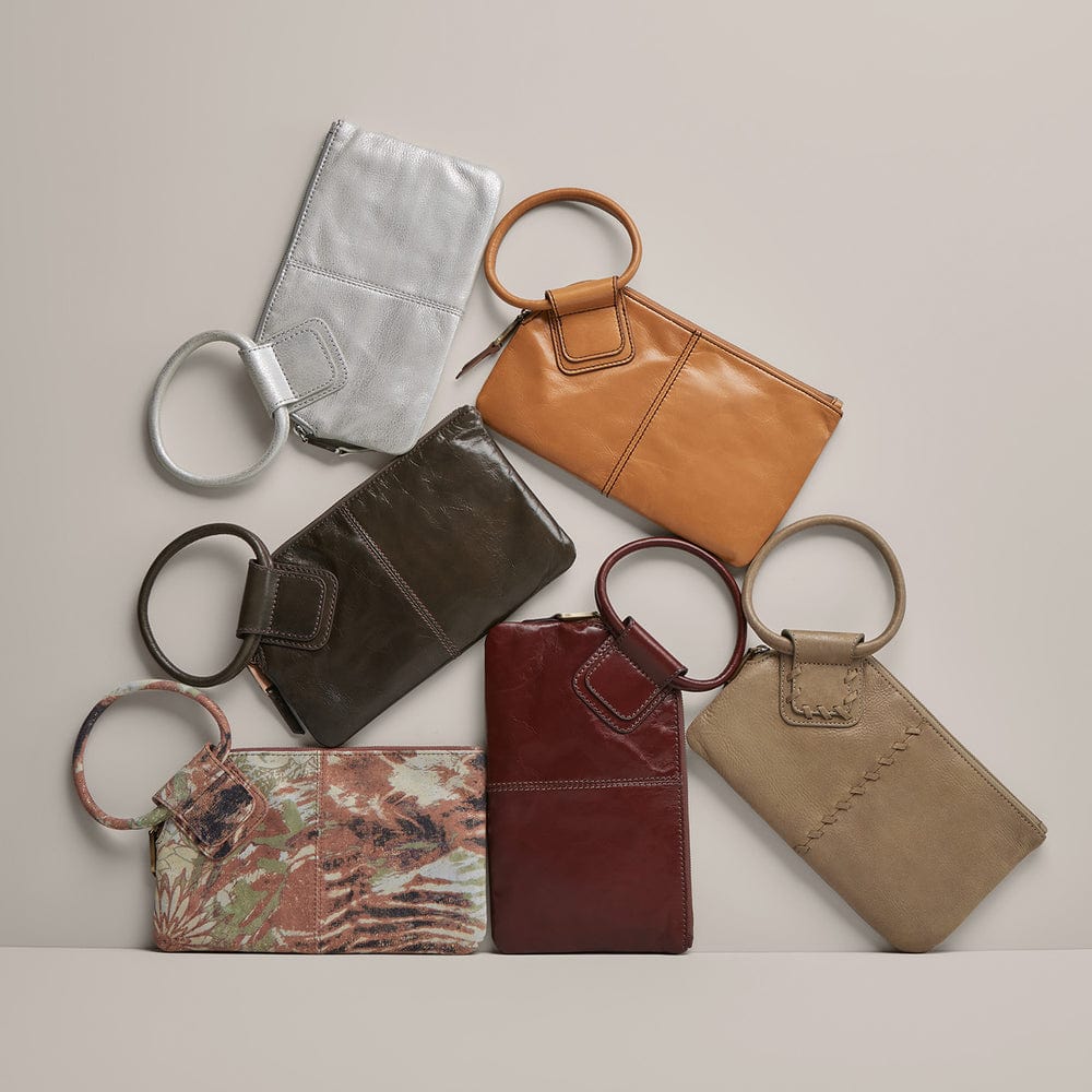 Hobo Hobo Sable Wristlet Clutch In Polished Leather - Chocolate - Little Miss Muffin Children & Home