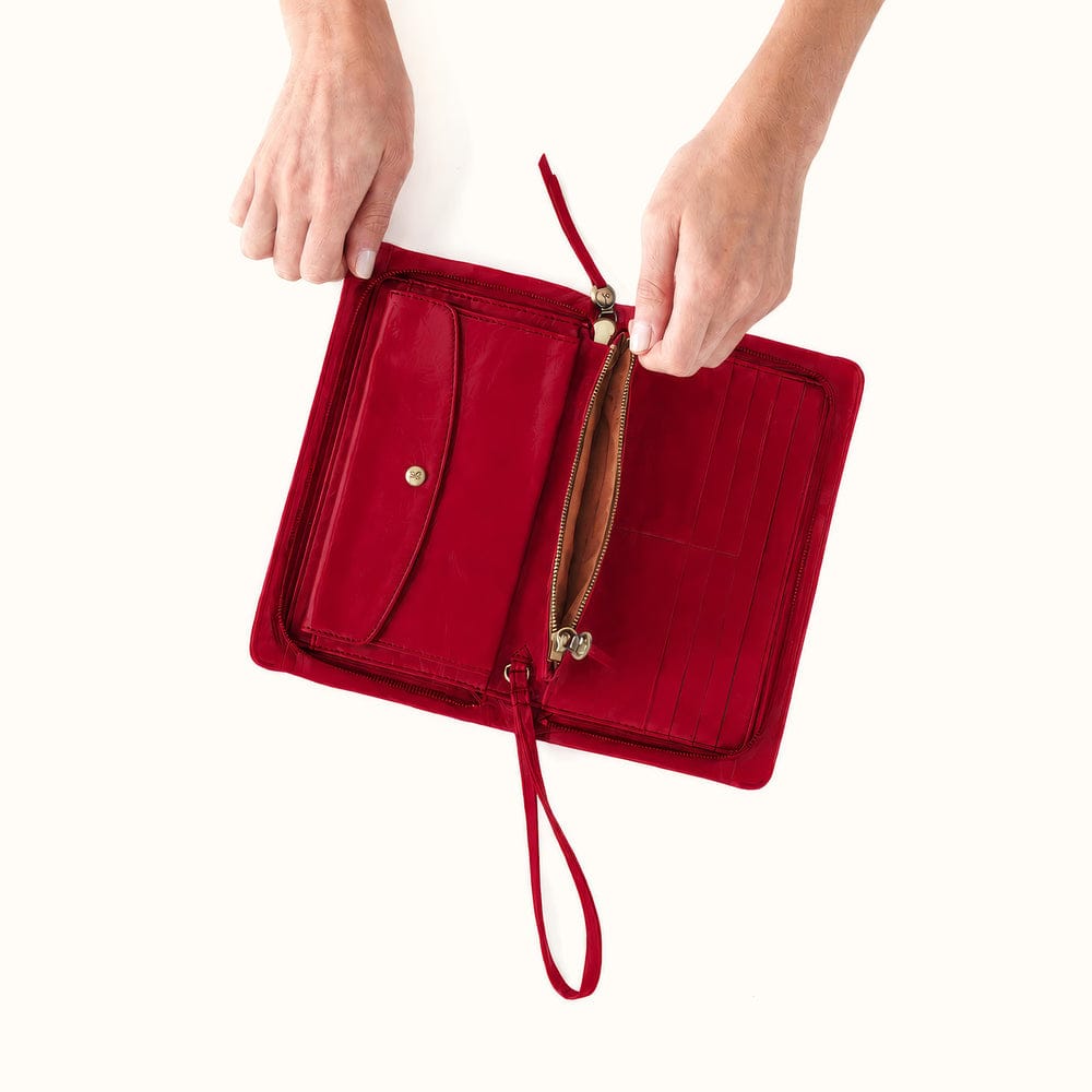 Hobo Evolve Wristlet Polished Leather - True Red - Little Miss Muffin Children & Home